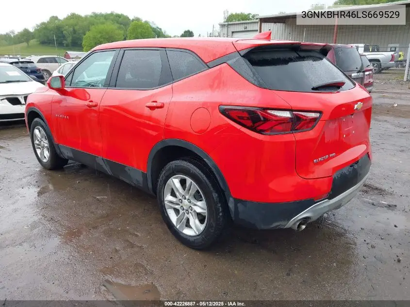 2020 Chevrolet Blazer Awd 2Lt VIN: 3GNKBHR46LS669529 Lot: 42226887