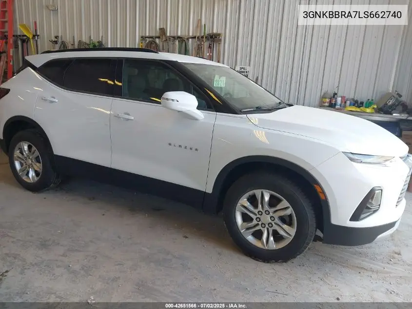 2020 Chevrolet Blazer Fwd 1Lt VIN: 3GNKBBRA7LS662740 Lot: 42651566