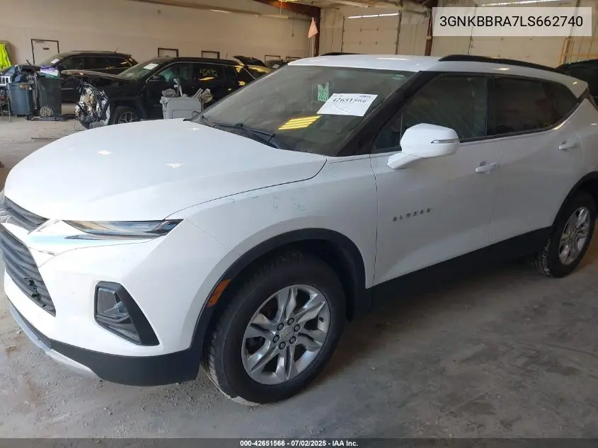 2020 Chevrolet Blazer Fwd 1Lt VIN: 3GNKBBRA7LS662740 Lot: 42651566