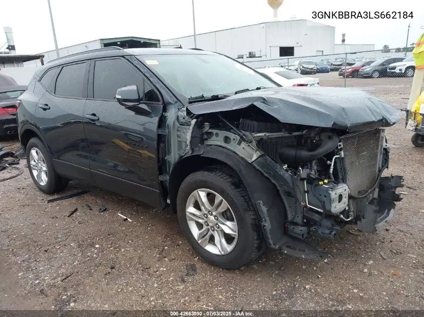 2020 Chevrolet Blazer Fwd 1Lt VIN: 3GNKBBRA3LS662184 Lot: 42663090