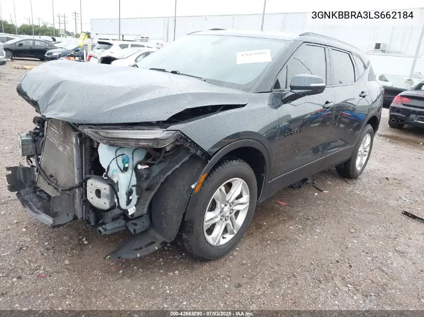 2020 Chevrolet Blazer Fwd 1Lt VIN: 3GNKBBRA3LS662184 Lot: 42663090