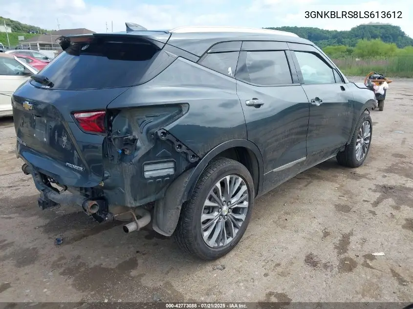 2020 Chevrolet Blazer Awd Premier VIN: 3GNKBLRS8LS613612 Lot: 42773088