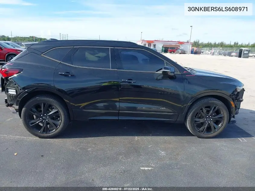 2020 Chevrolet Blazer Fwd Rs VIN: 3GNKBERS6LS608971 Lot: 42800218