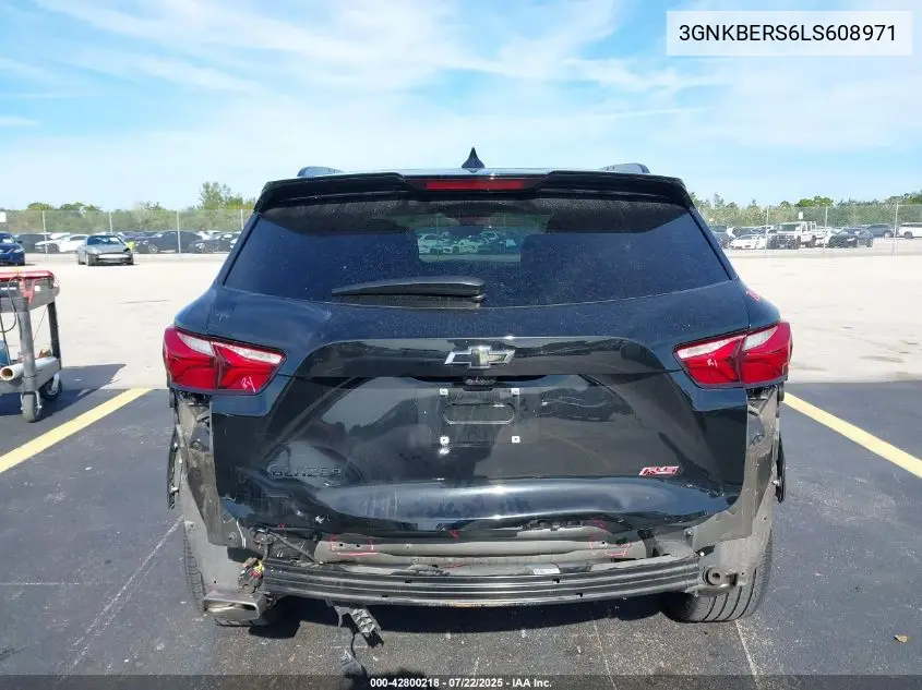 2020 Chevrolet Blazer Fwd Rs VIN: 3GNKBERS6LS608971 Lot: 42800218