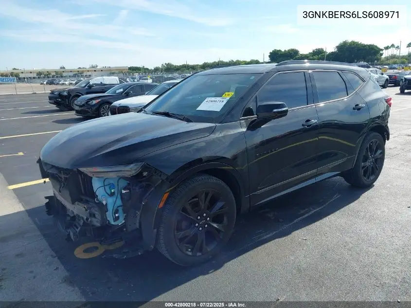 2020 Chevrolet Blazer Fwd Rs VIN: 3GNKBERS6LS608971 Lot: 42800218