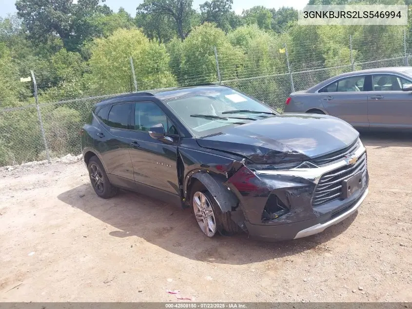 2020 Chevrolet Blazer Awd 3Lt VIN: 3GNKBJRS2LS546994 Lot: 42808150