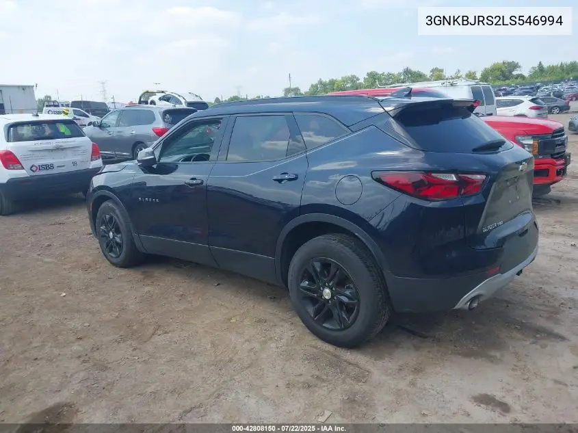 2020 Chevrolet Blazer Awd 3Lt VIN: 3GNKBJRS2LS546994 Lot: 42808150