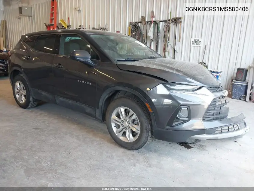 2021 Chevrolet Blazer Fwd 2Lt VIN: 3GNKBCRS1MS580406 Lot: 42241825