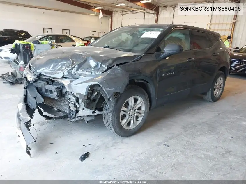 2021 Chevrolet Blazer Fwd 2Lt VIN: 3GNKBCRS1MS580406 Lot: 42241825