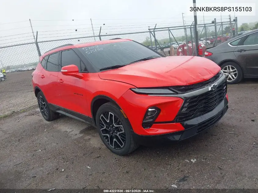 2023 Chevrolet Blazer Awd Rs VIN: 3GNKBKRS8PS155103 Lot: 42231530