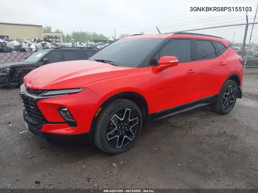 2023 Chevrolet Blazer Awd Rs VIN: 3GNKBKRS8PS155103 Lot: 42231530