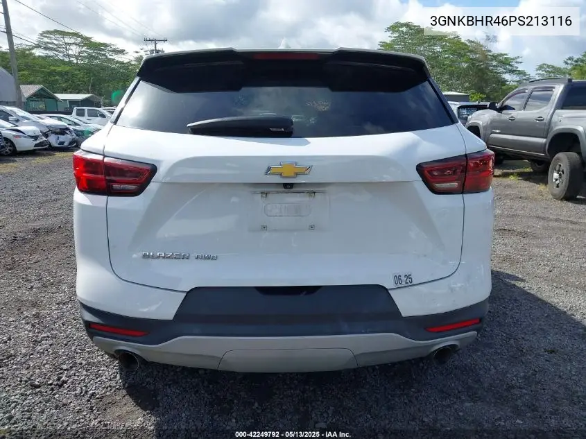 2023 Chevrolet Blazer Awd 2Lt VIN: 3GNKBHR46PS213116 Lot: 42249792