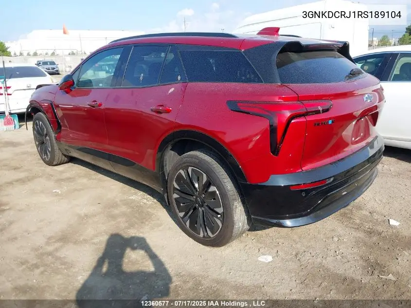 2024 Chevrolet Blazer Rs VIN: 3GNKDCRJ1RS189104 Lot: 12360577