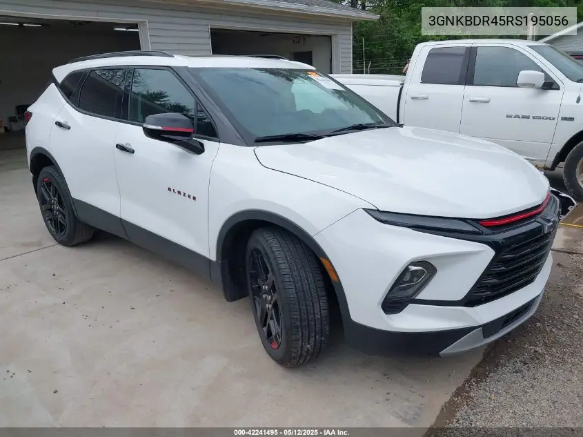 2024 Chevrolet Blazer Fwd 3Lt VIN: 3GNKBDR45RS195056 Lot: 42241495