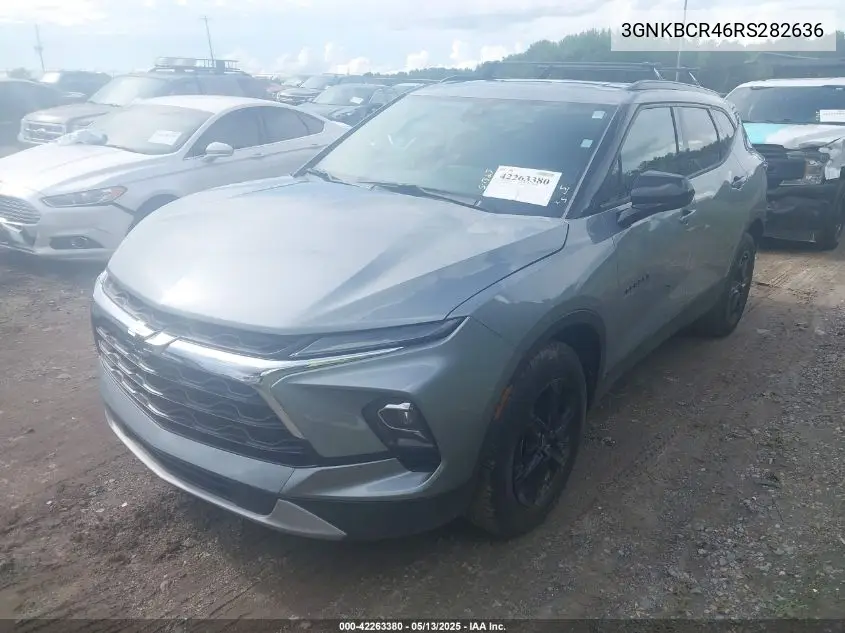 2024 Chevrolet Blazer Fwd 2Lt VIN: 3GNKBCR46RS282636 Lot: 42263380