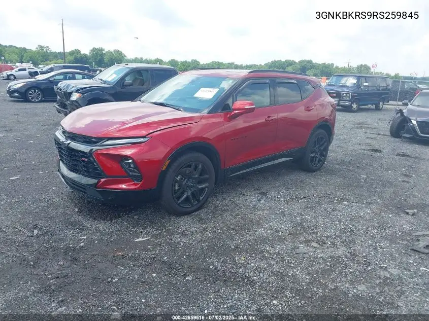 2024 Chevrolet Blazer Awd Rs VIN: 3GNKBKRS9RS259845 Lot: 42659516