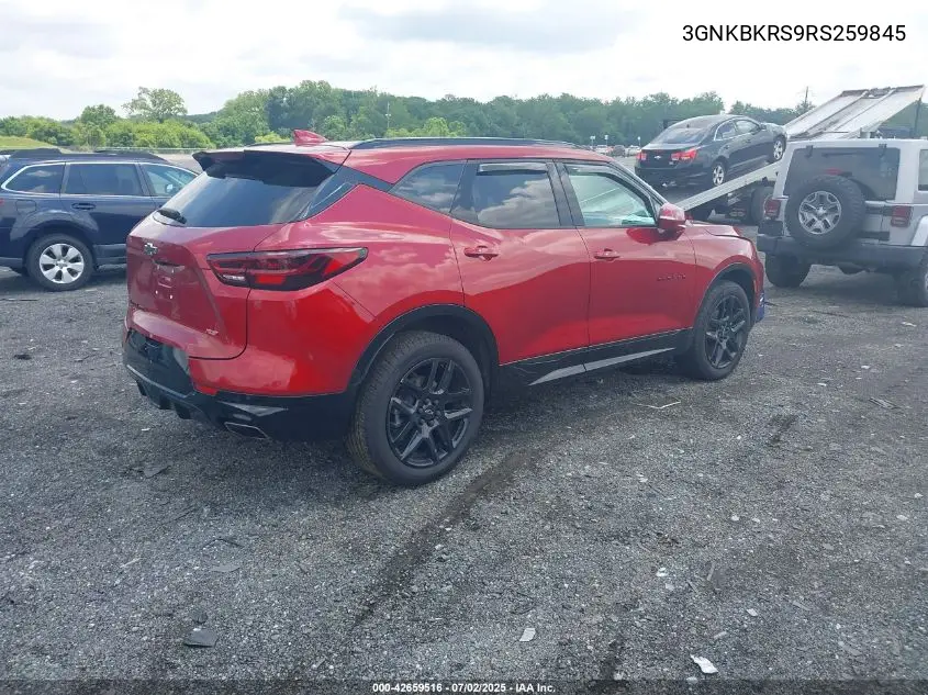 2024 Chevrolet Blazer Awd Rs VIN: 3GNKBKRS9RS259845 Lot: 42659516
