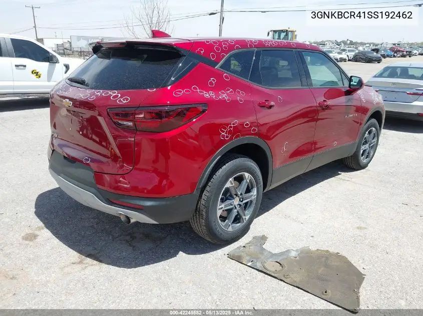 2025 Chevrolet Blazer Fwd 2Lt VIN: 3GNKBCR41SS192462 Lot: 42245582