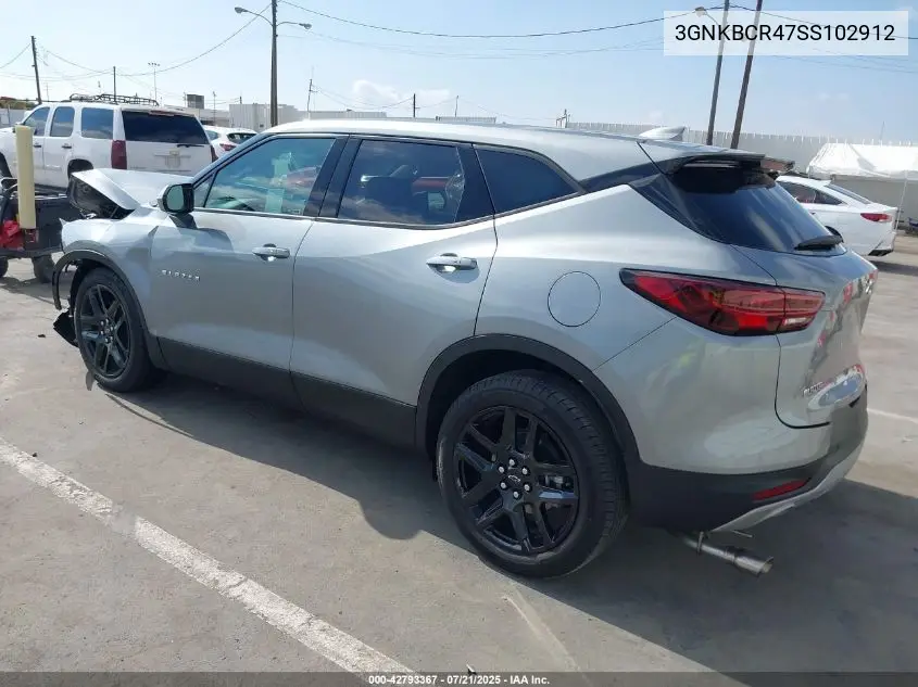 2025 Chevrolet Blazer Fwd 2Lt VIN: 3GNKBCR47SS102912 Lot: 42793367