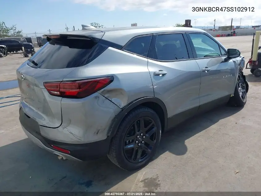 2025 Chevrolet Blazer Fwd 2Lt VIN: 3GNKBCR47SS102912 Lot: 42793367