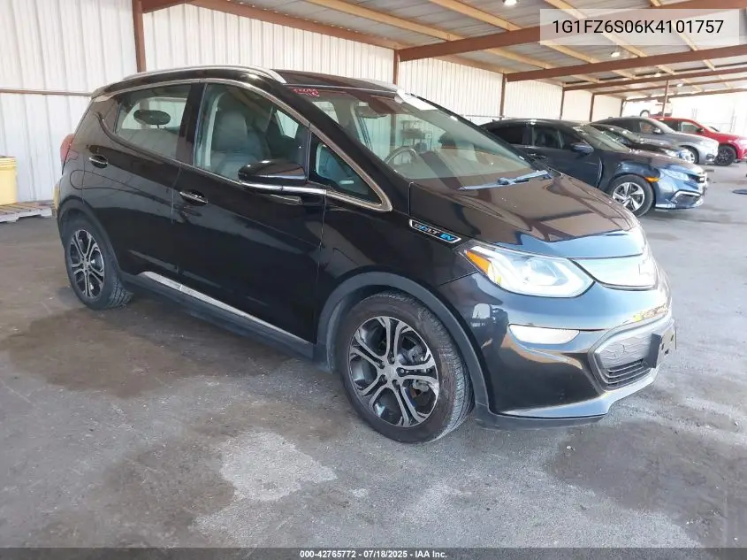 2019 Chevrolet Bolt Ev Premier VIN: 1G1FZ6S06K4101757 Lot: 42765772