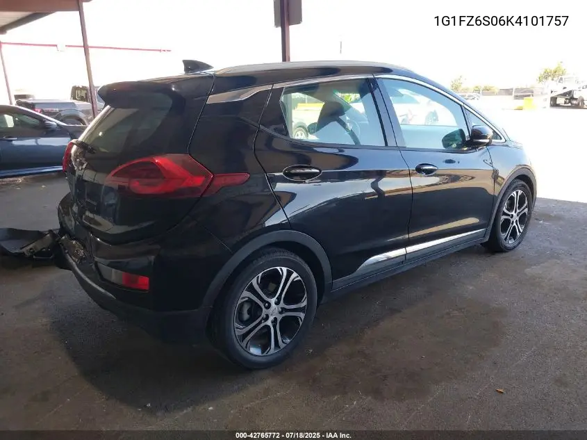 2019 Chevrolet Bolt Ev Premier VIN: 1G1FZ6S06K4101757 Lot: 42765772