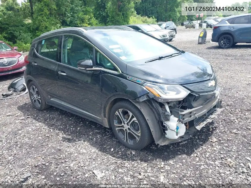 2021 Chevrolet Bolt Ev Fwd Premier VIN: 1G1FZ6S02M4100432 Lot: 42633578