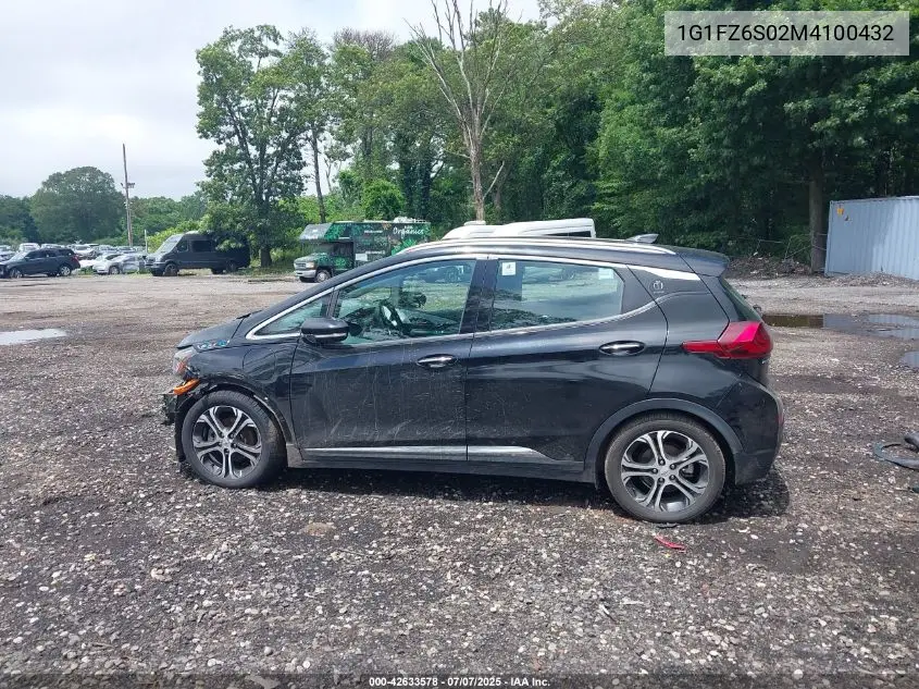 2021 Chevrolet Bolt Ev Fwd Premier VIN: 1G1FZ6S02M4100432 Lot: 42633578