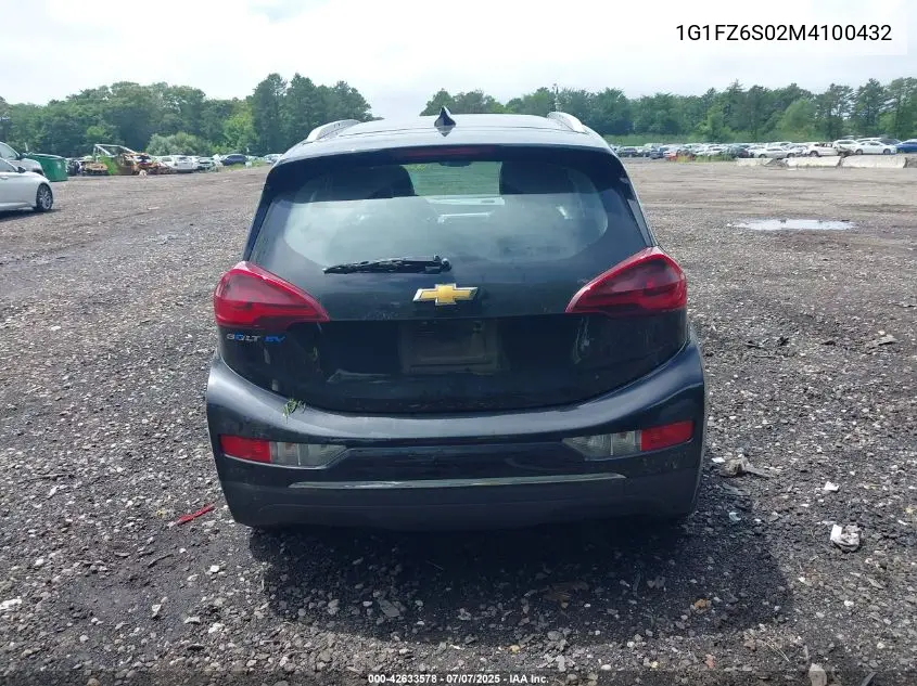 2021 Chevrolet Bolt Ev Fwd Premier VIN: 1G1FZ6S02M4100432 Lot: 42633578