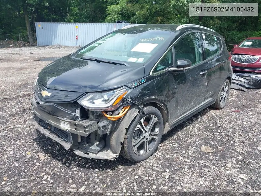 2021 Chevrolet Bolt Ev Fwd Premier VIN: 1G1FZ6S02M4100432 Lot: 42633578