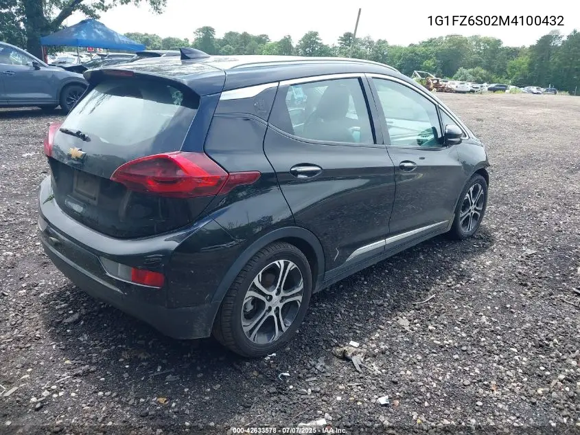 2021 Chevrolet Bolt Ev Fwd Premier VIN: 1G1FZ6S02M4100432 Lot: 42633578
