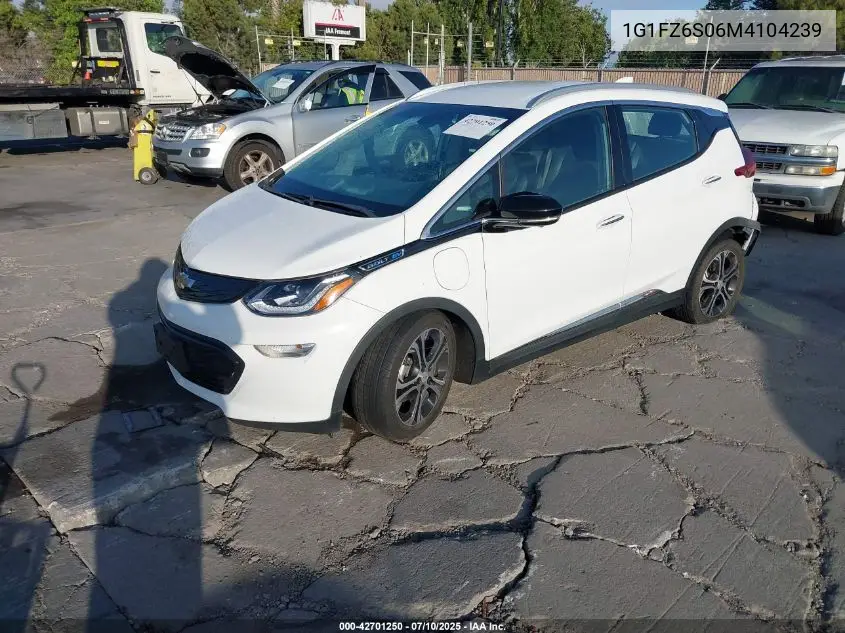 2021 Chevrolet Bolt Ev Fwd Premier VIN: 1G1FZ6S06M4104239 Lot: 42701250