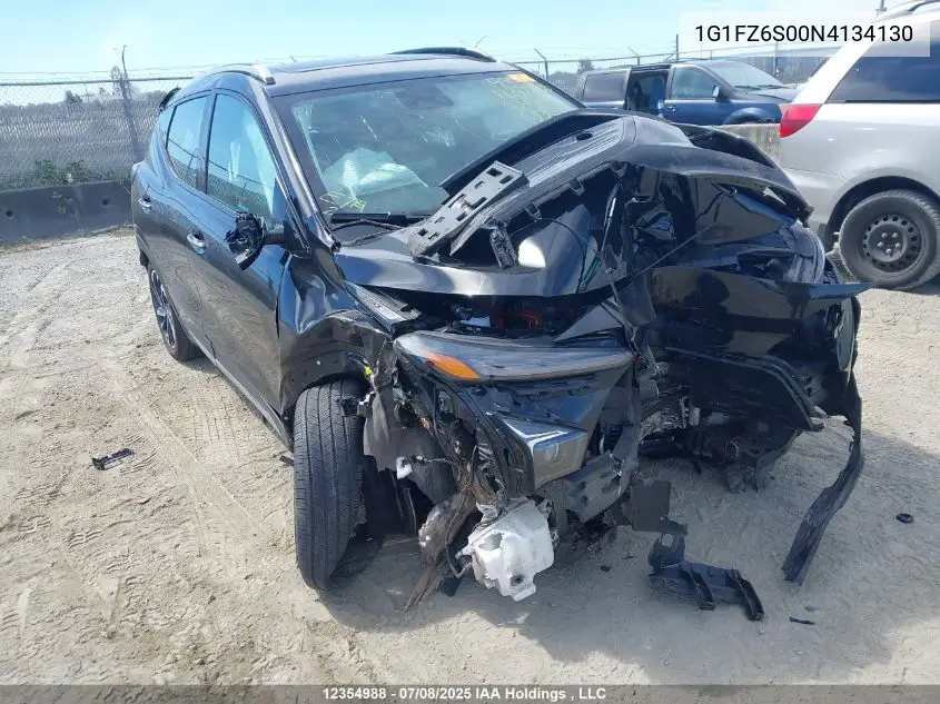 2022 Chevrolet Bolt Euv Premier VIN: 1G1FZ6S00N4134130 Lot: 12354988