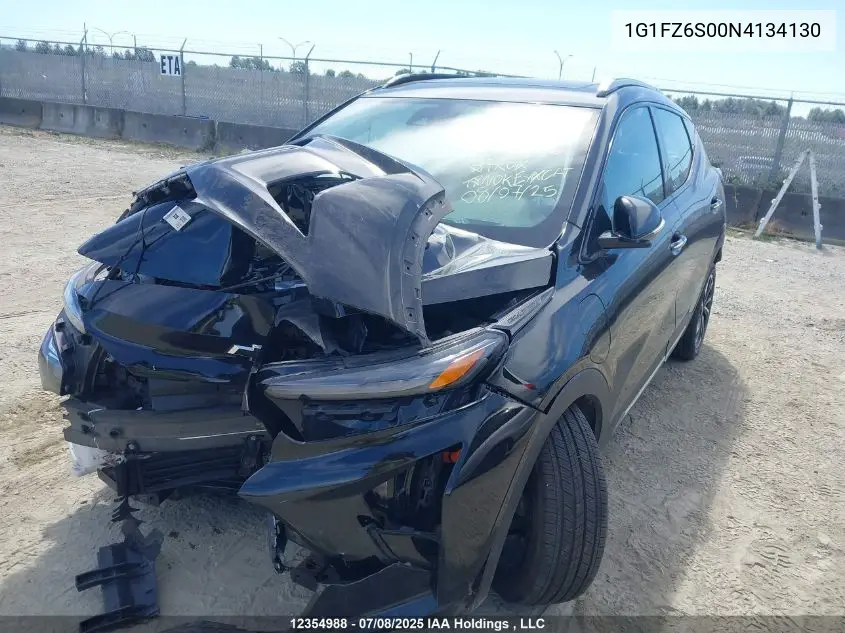 2022 Chevrolet Bolt Euv Premier VIN: 1G1FZ6S00N4134130 Lot: 12354988