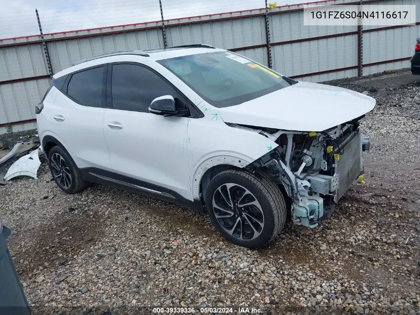 2022 Chevrolet Bolt Euv Fwd Premier VIN: 1G1FZ6S04N4116617 Lot: 39339336