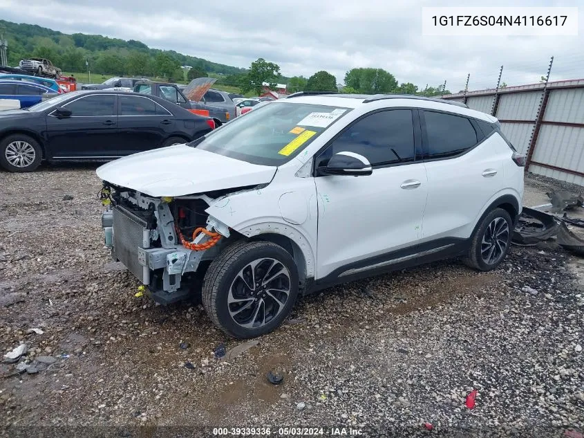2022 Chevrolet Bolt Euv Fwd Premier VIN: 1G1FZ6S04N4116617 Lot: 39339336