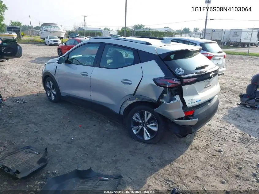 2022 Chevrolet Bolt Euv Fwd Lt VIN: 1G1FY6S08N4103064 Lot: 42723310