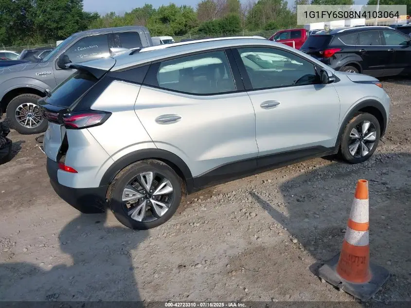 2022 Chevrolet Bolt Euv Fwd Lt VIN: 1G1FY6S08N4103064 Lot: 42723310