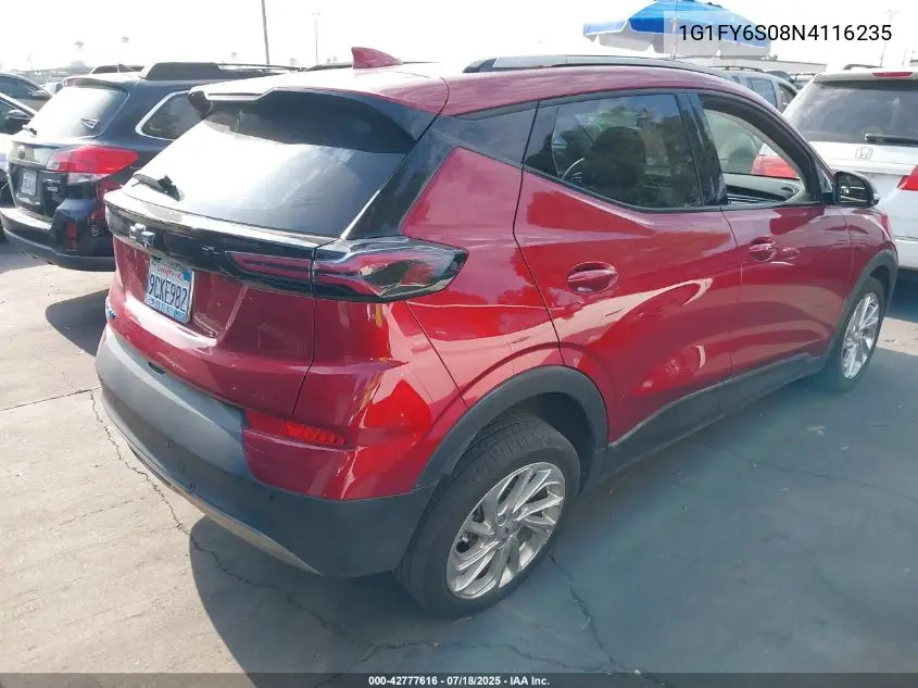 2022 Chevrolet Bolt Euv Fwd Lt VIN: 1G1FY6S08N4116235 Lot: 42777616