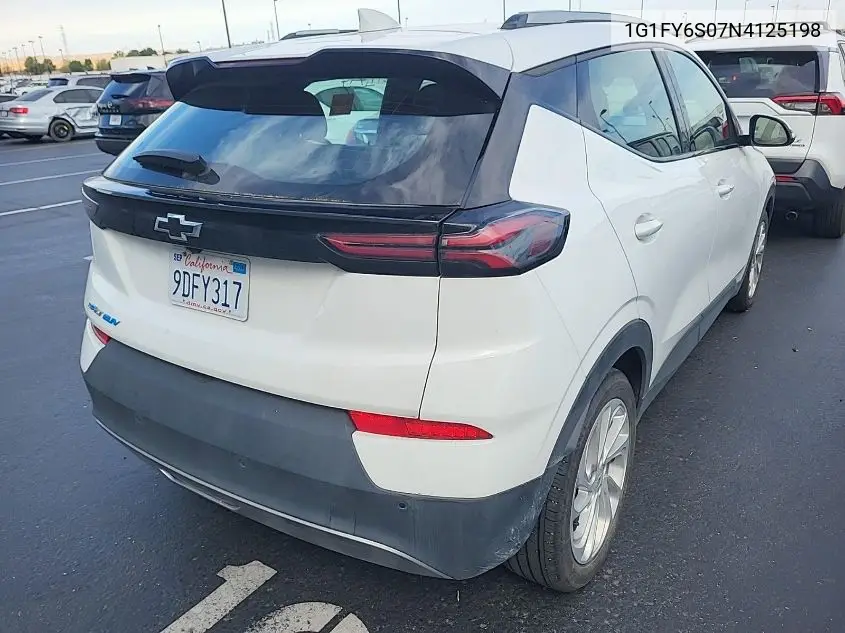 2022 Chevrolet Bolt Euv Lt VIN: 1G1FY6S07N4125198 Lot: 42792265