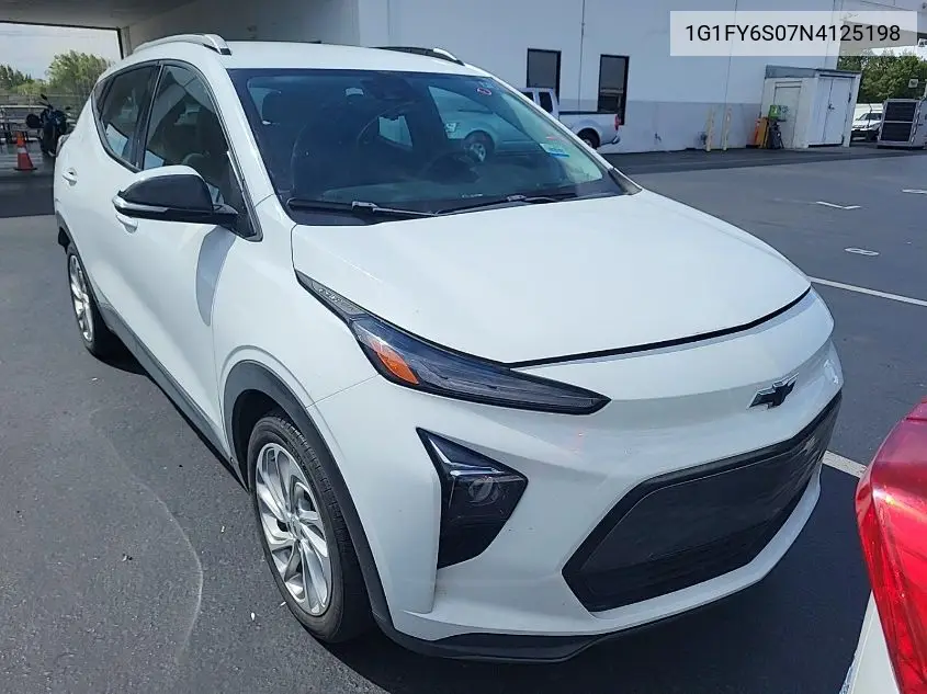 2022 Chevrolet Bolt Euv Lt VIN: 1G1FY6S07N4125198 Lot: 42792265