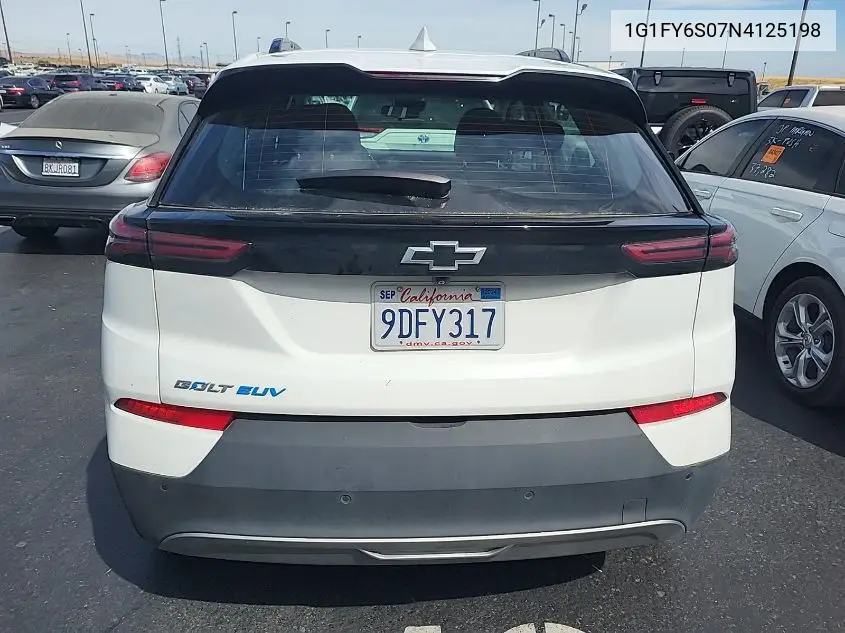 2022 Chevrolet Bolt Euv Lt VIN: 1G1FY6S07N4125198 Lot: 42792265