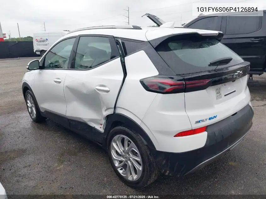 2023 Chevrolet Bolt Euv Lt VIN: 1G1FY6S06P4126894 Lot: 42775125