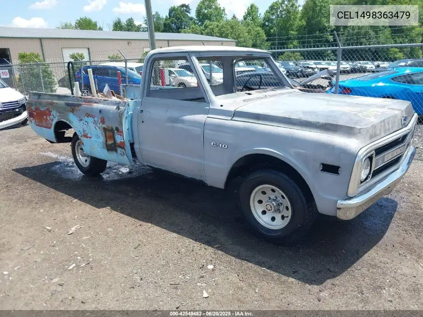 1969 Chevrolet C10 VIN: CEL1498363479 Lot: 42549482