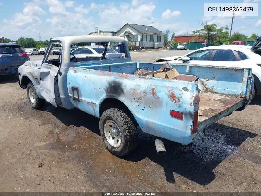 1969 Chevrolet C10 VIN: CEL1498363479 Lot: 42549482