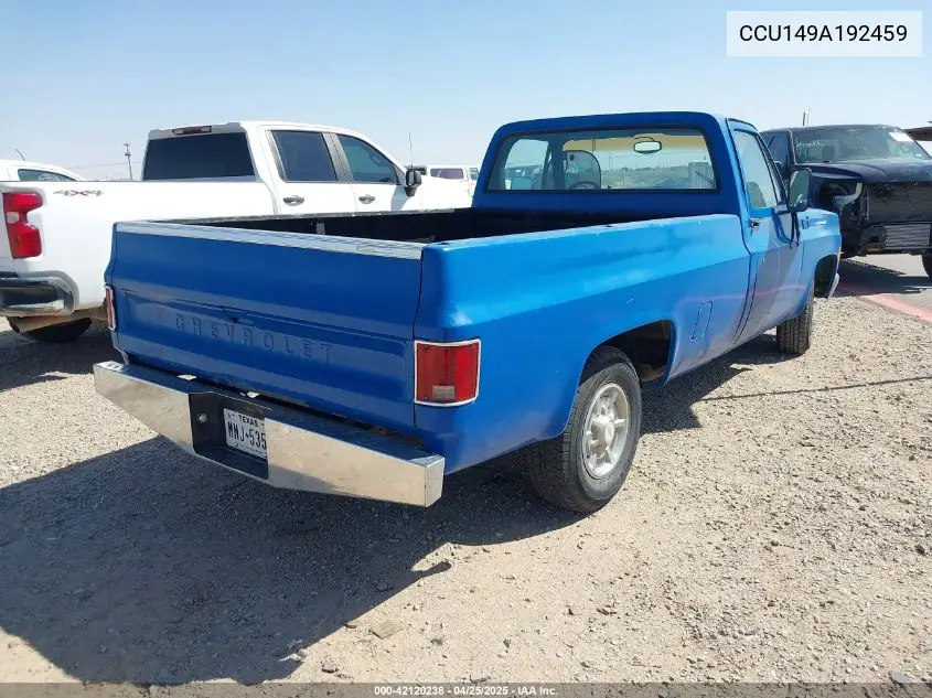 1979 Chevrolet C10 VIN: CCU149A192459 Lot: 42120238