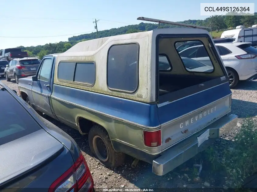 1979 Chevrolet C-10 VIN: CCL449S126364 Lot: 42562743
