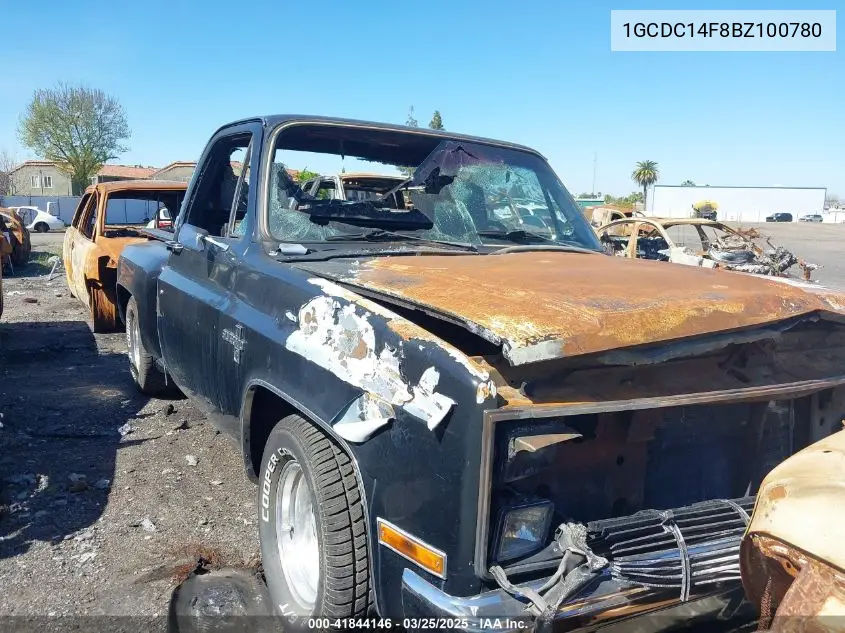 1981 Chevrolet C10 VIN: 1GCDC14F8BZ100780 Lot: 41844146