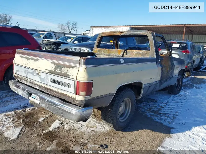 1984 Chevrolet C10 VIN: 1GCDC14H4EF389941 Lot: 41629611