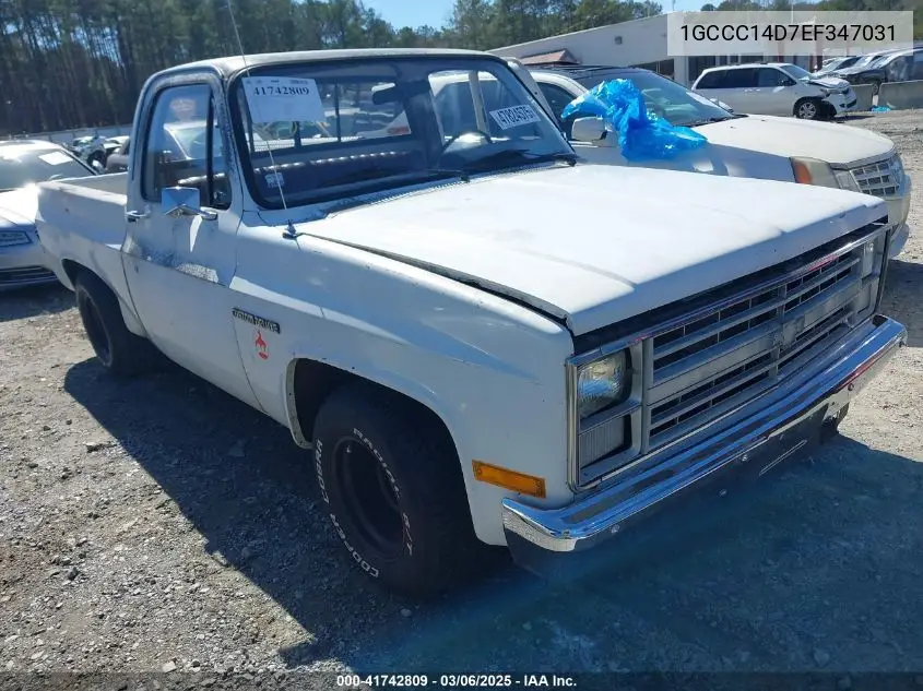 1984 Chevrolet C10 VIN: 1GCCC14D7EF347031 Lot: 41742809